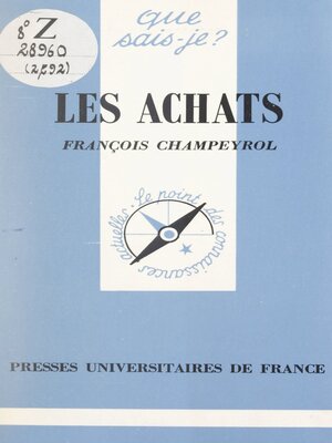 cover image of Les achats